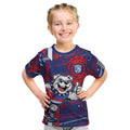 Western Bulldogs Kid T Shirt Mascot Cartoon Football Illustration Style