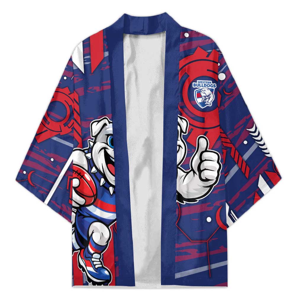 Western Bulldogs Kimono Mascot Cartoon Football Illustration Style