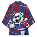 Western Bulldogs Kimono Mascot Cartoon Football Illustration Style