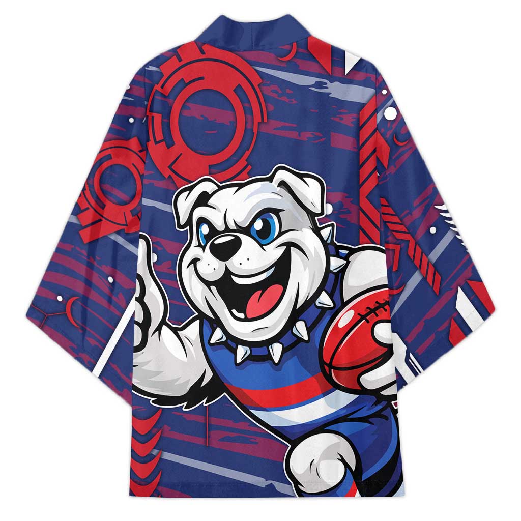 Western Bulldogs Kimono Mascot Cartoon Football Illustration Style
