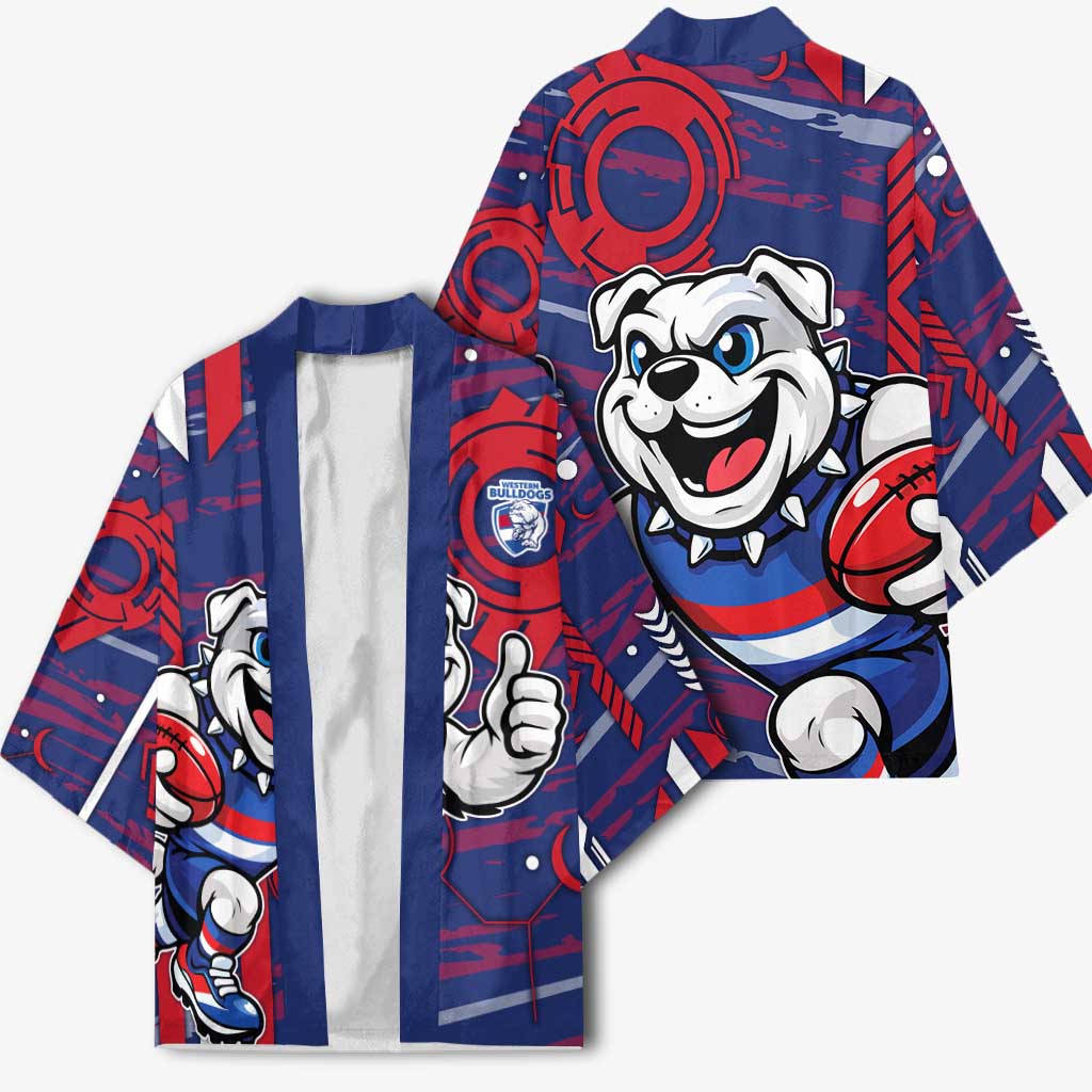Western Bulldogs Kimono Mascot Cartoon Football Illustration Style