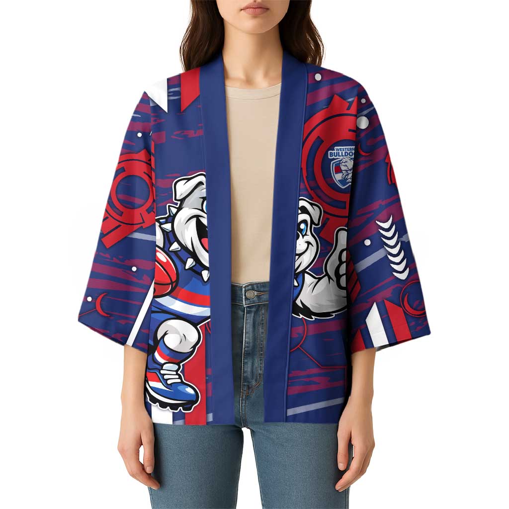 Western Bulldogs Kimono Mascot Cartoon Football Illustration Style