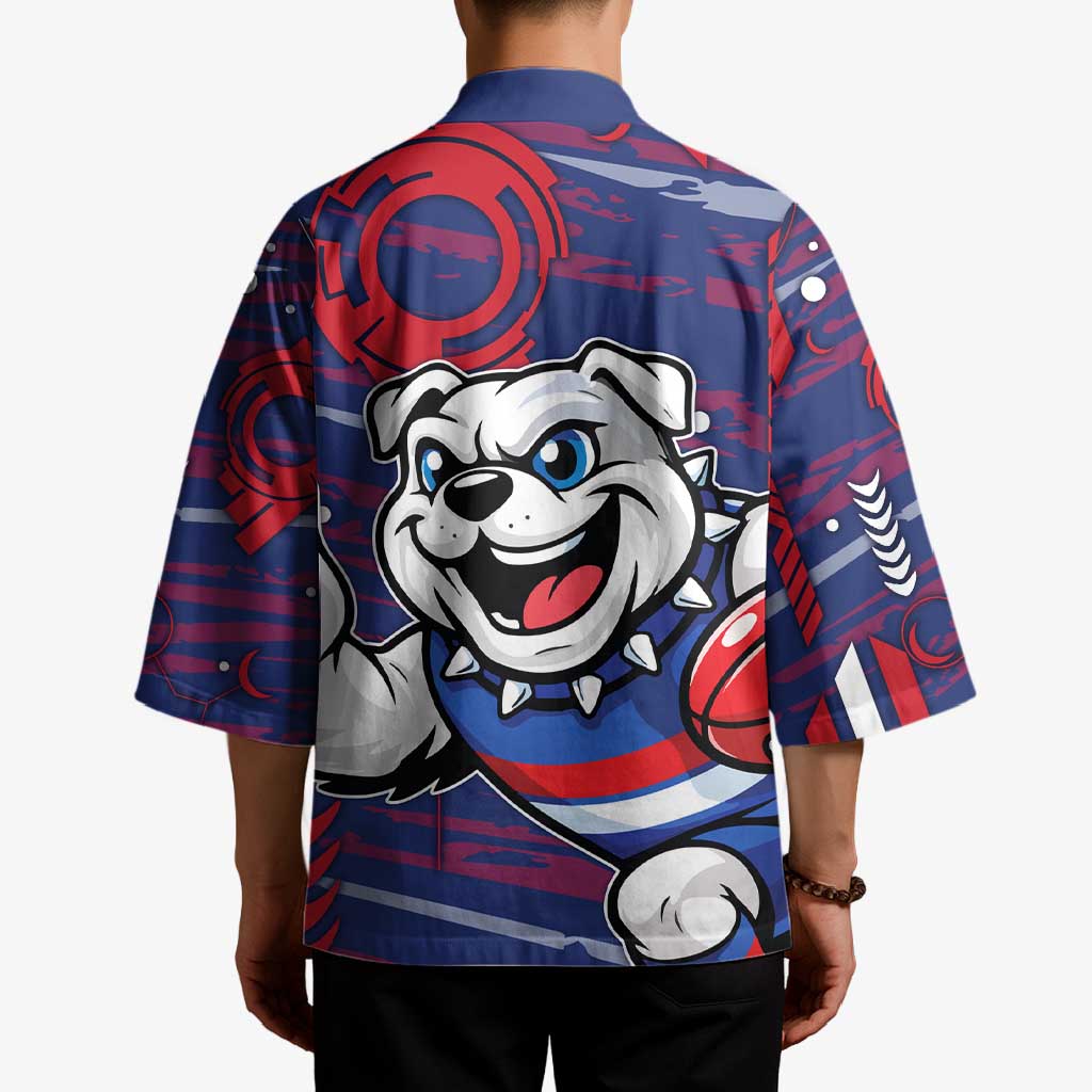 Western Bulldogs Kimono Mascot Cartoon Football Illustration Style