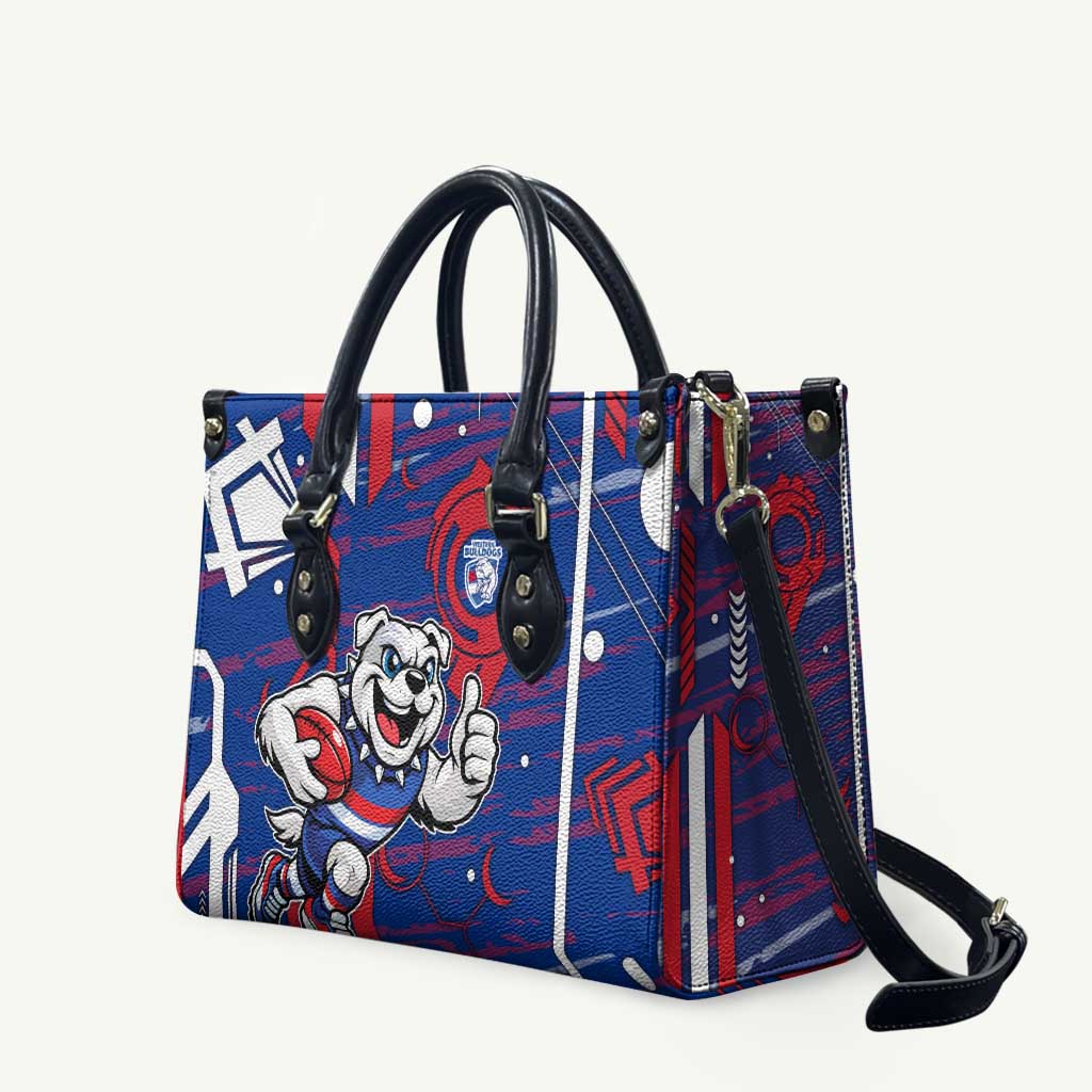 Western Bulldogs Leather Bag Mascot Cartoon Football Illustration Style