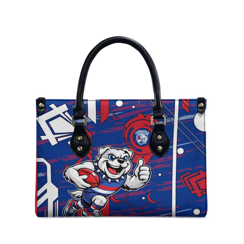 Western Bulldogs Leather Bag Mascot Cartoon Football Illustration Style