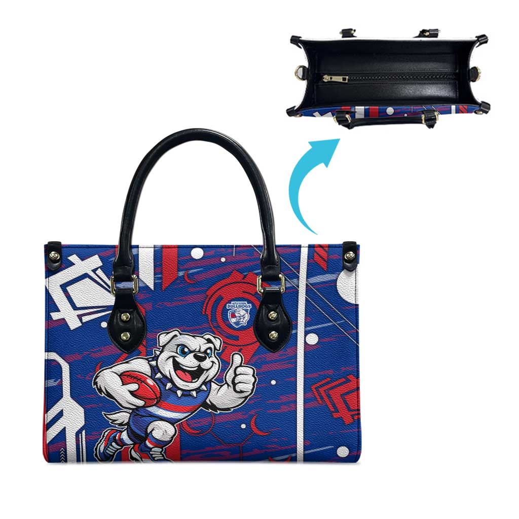 Western Bulldogs Leather Bag Mascot Cartoon Football Illustration Style