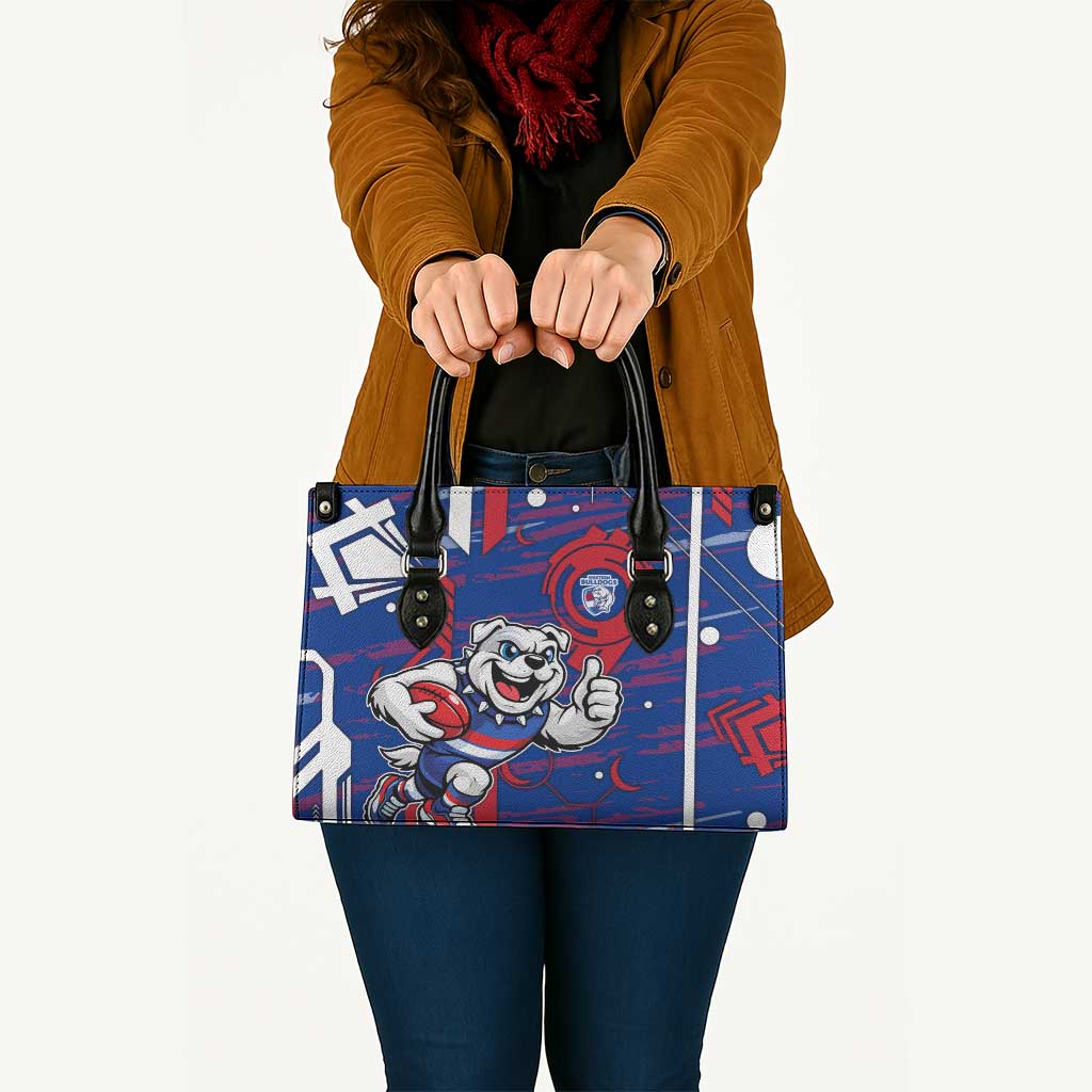 Western Bulldogs Leather Bag Mascot Cartoon Football Illustration Style