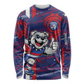 Western Bulldogs Long Sleeve Shirt Mascot Cartoon Football Illustration Style