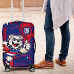 Western Bulldogs Luggage Cover Mascot Cartoon Football Illustration Style