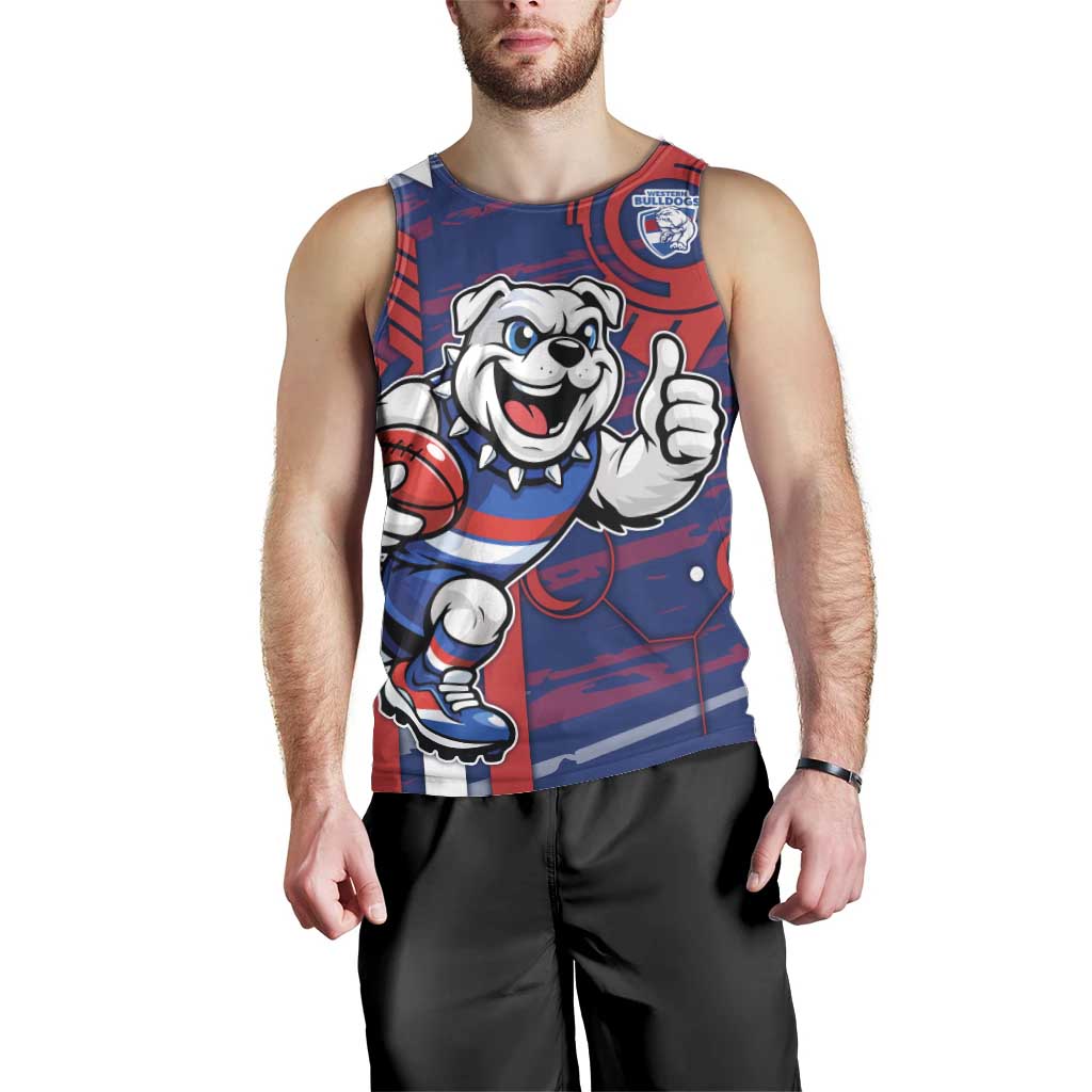 Western Bulldogs Men Tank Top Mascot Cartoon Football Illustration Style
