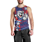Western Bulldogs Men Tank Top Mascot Cartoon Football Illustration Style