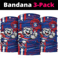 Western Bulldogs Neck Gaiter Mascot Cartoon Football Illustration Style