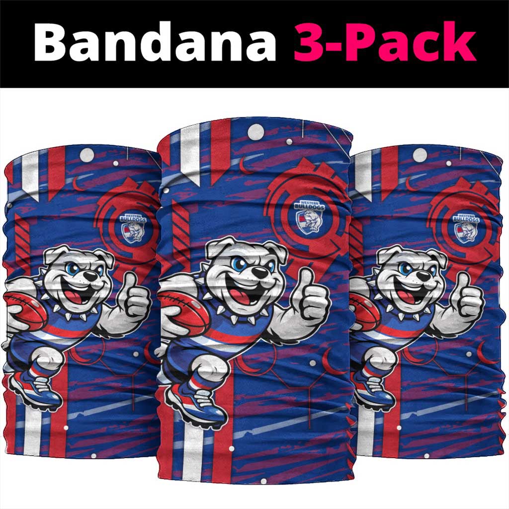 Western Bulldogs Neck Gaiter Mascot Cartoon Football Illustration Style