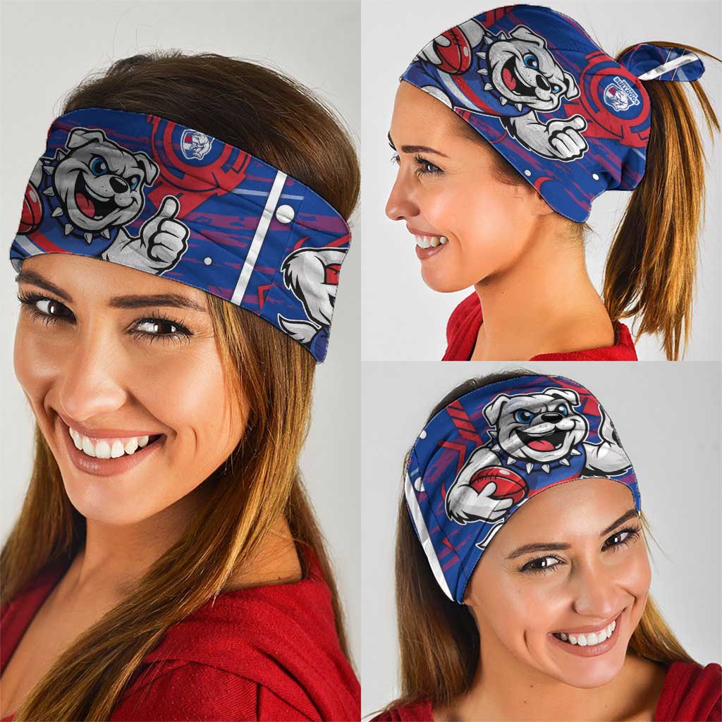 Western Bulldogs Neck Gaiter Mascot Cartoon Football Illustration Style