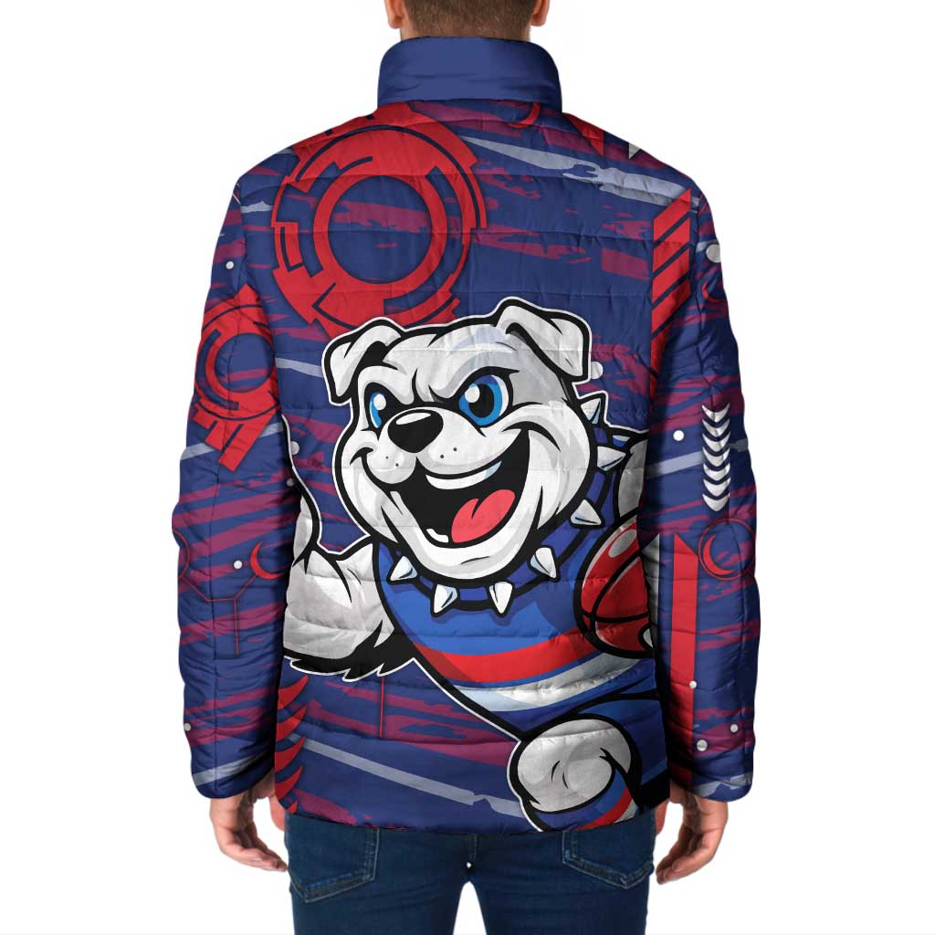 Western Bulldogs Padded Jacket Mascot Cartoon Football Illustration Style