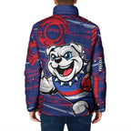 Western Bulldogs Padded Jacket Mascot Cartoon Football Illustration Style
