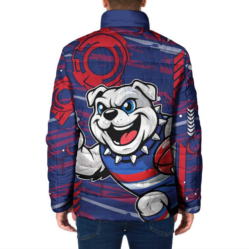 Western Bulldogs Padded Jacket Mascot Cartoon Football Illustration Style
