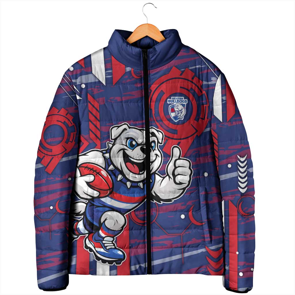 Western Bulldogs Padded Jacket Mascot Cartoon Football Illustration Style