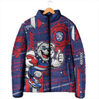 Western Bulldogs Padded Jacket Mascot Cartoon Football Illustration Style