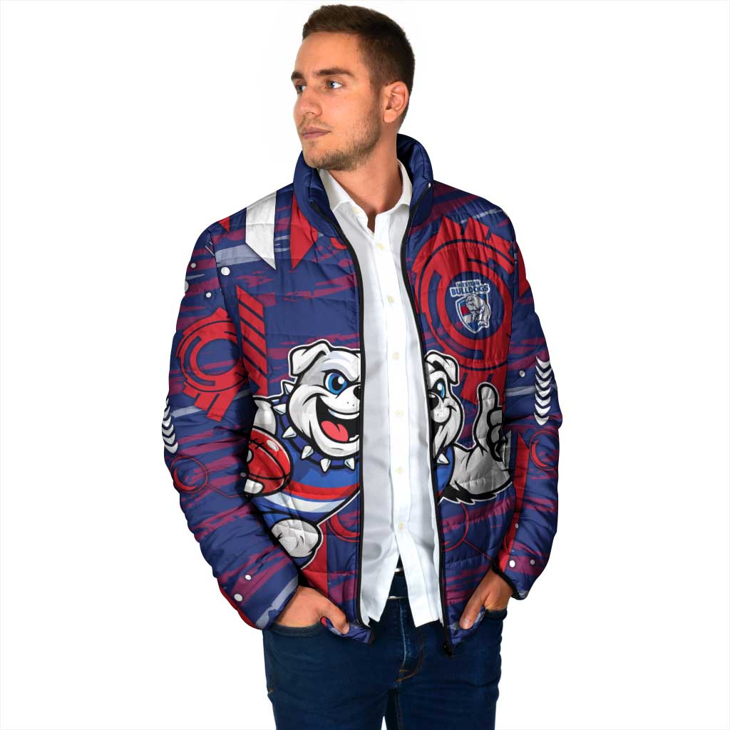Western Bulldogs Padded Jacket Mascot Cartoon Football Illustration Style