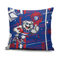 Western Bulldogs Pillow Cover Mascot Cartoon Football Illustration Style