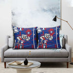 Western Bulldogs Pillow Cover Mascot Cartoon Football Illustration Style