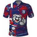 Western Bulldogs Polo Shirt Mascot Cartoon Football Illustration Style