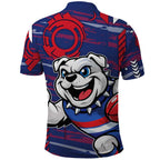 Western Bulldogs Polo Shirt Mascot Cartoon Football Illustration Style