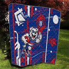 Western Bulldogs Quilt Mascot Cartoon Football Illustration Style