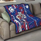 Western Bulldogs Quilt Mascot Cartoon Football Illustration Style