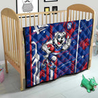 Western Bulldogs Quilt Mascot Cartoon Football Illustration Style