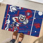 Western Bulldogs Rubber Doormat Mascot Cartoon Football Illustration Style