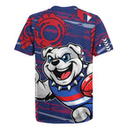 Western Bulldogs Rugby Jersey Mascot Cartoon Football Illustration Style