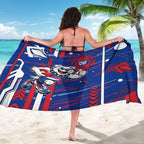 Western Bulldogs Sarong Mascot Cartoon Football Illustration Style