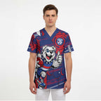 Western Bulldogs Scrub Top Mascot Cartoon Football Illustration Style