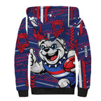 Western Bulldogs Sherpa Hoodie Mascot Cartoon Football Illustration Style