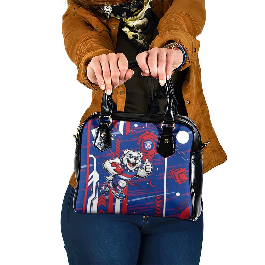 Western Bulldogs Shoulder Handbag Mascot Cartoon Football Illustration Style