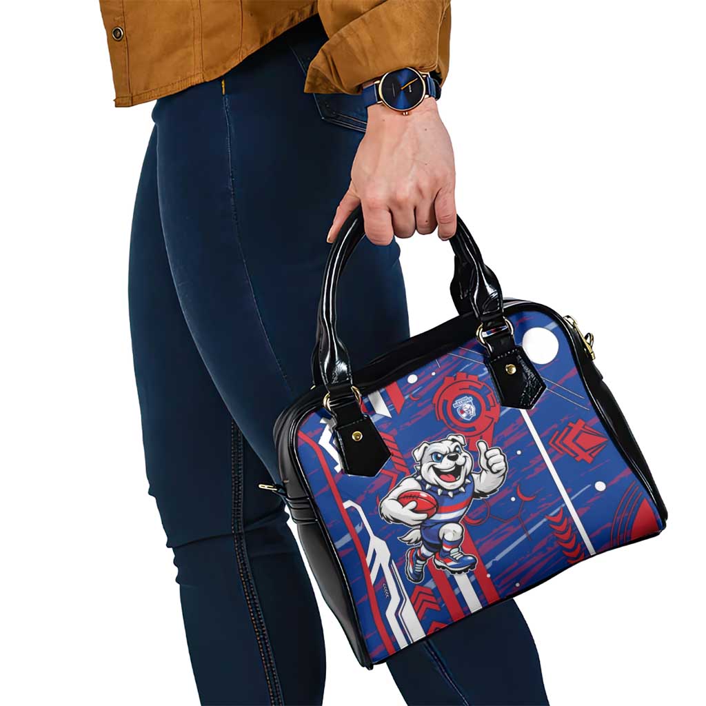 Western Bulldogs Shoulder Handbag Mascot Cartoon Football Illustration Style