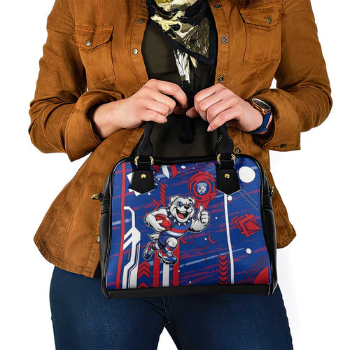 Western Bulldogs Shoulder Handbag Mascot Cartoon Football Illustration Style