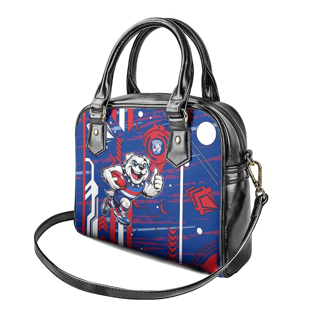 Western Bulldogs Shoulder Handbag Mascot Cartoon Football Illustration Style