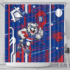 Western Bulldogs Shower Curtain Mascot Cartoon Football Illustration Style