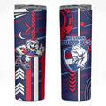 Western Bulldogs Skinny Tumbler Mascot Cartoon Football Illustration Style