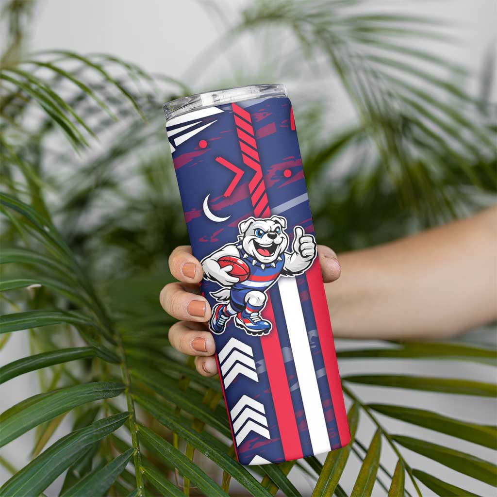 Western Bulldogs Skinny Tumbler Mascot Cartoon Football Illustration Style