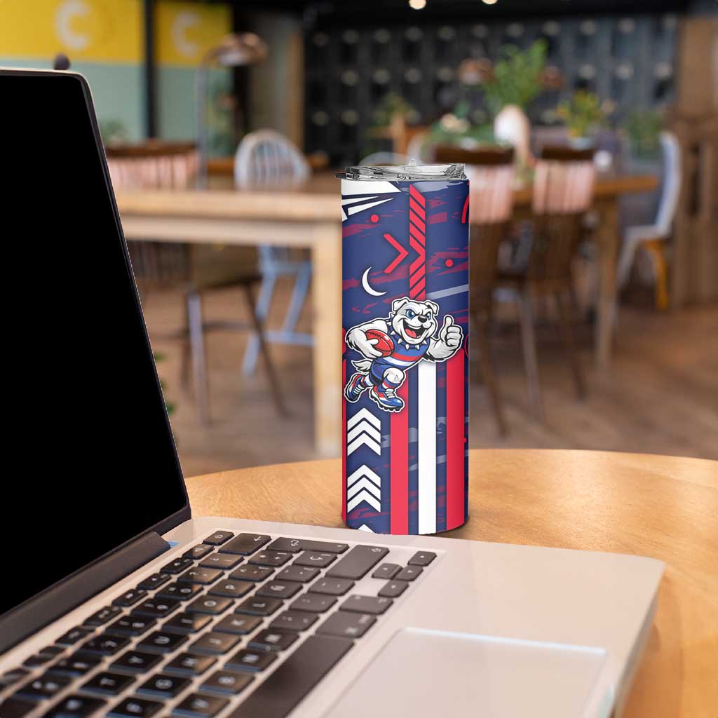 Western Bulldogs Skinny Tumbler Mascot Cartoon Football Illustration Style