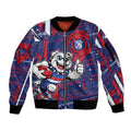Western Bulldogs Sleeve Zip Bomber Jacket Mascot Cartoon Football Illustration Style