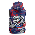 Western Bulldogs Sleeveless Hoodie Mascot Cartoon Football Illustration Style