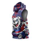 Western Bulldogs Sleeveless Hoodie Mascot Cartoon Football Illustration Style