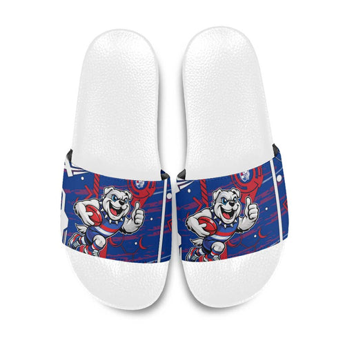 Western Bulldogs Slide Sandals Mascot Cartoon Football Illustration Style