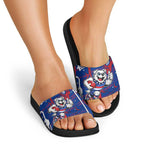Western Bulldogs Slide Sandals Mascot Cartoon Football Illustration Style