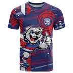 Western Bulldogs T Shirt Mascot Cartoon Football Illustration Style